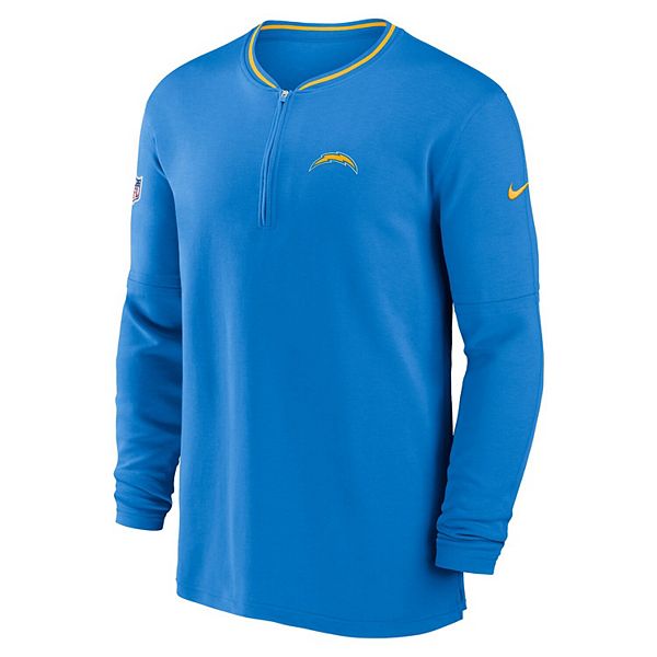 Мужской свитшот с полумолнией Los Angeles Chargers цвета пудрово-голубого Nike — фото 3