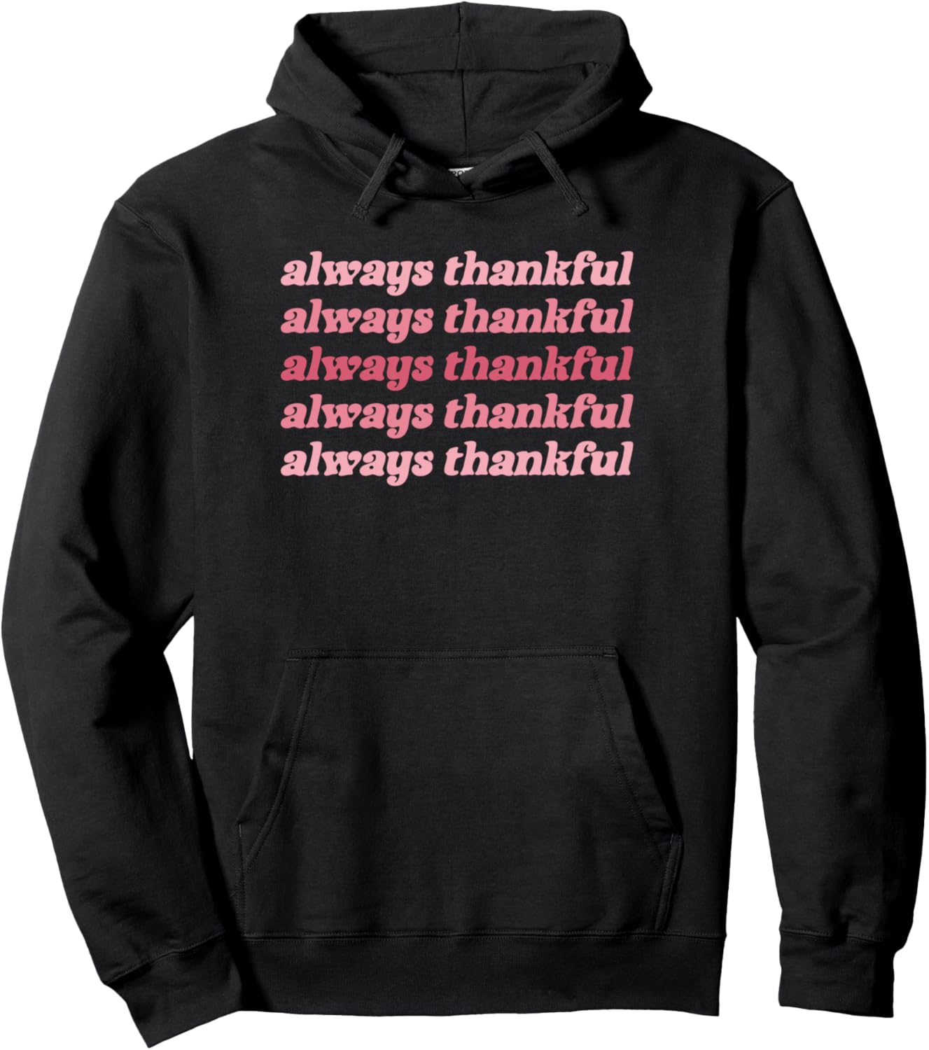 

Модная толстовка с надписью Всегда благодарна Trendy Apparel, черный