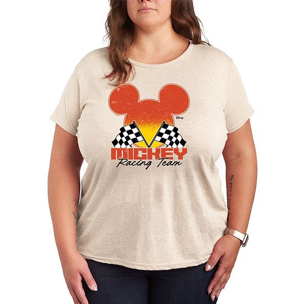 

Футболка с принтом Mickey Mouse Racing Team Plus size Disney, Beige
