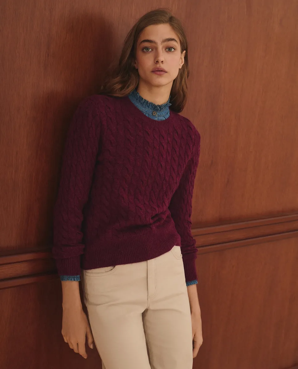 

Женский однотонный свитер с длинным рукавом Lloyd's, бордовый