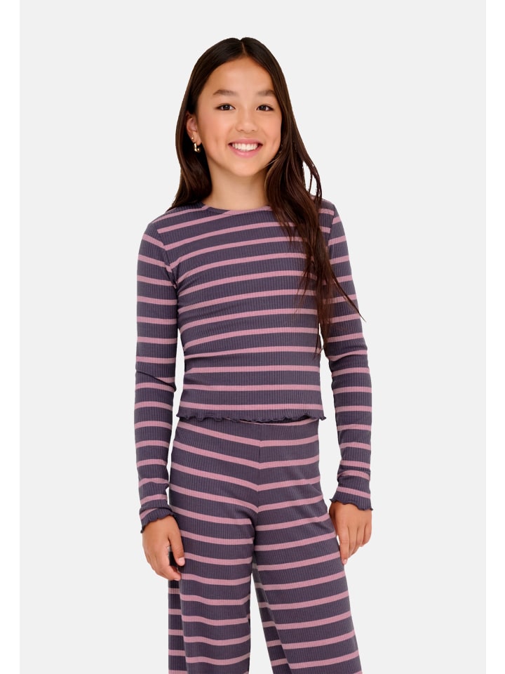 Вязаный свитер Ally Striped фиолетового цвета KIDS ONLY — фото 3