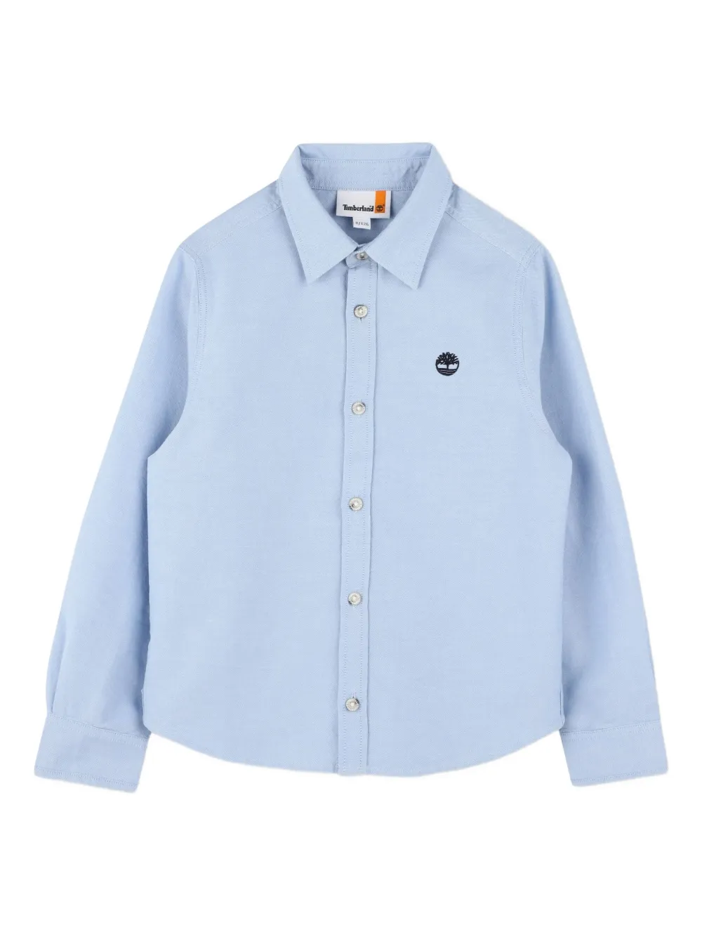 

Рубашка с вышитым логотипом Timberland Kids, синий