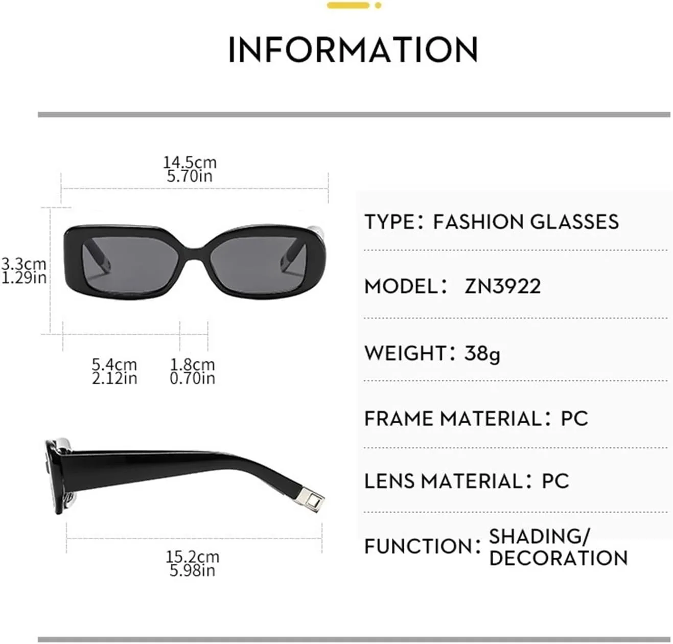 

Мужские солнцезащитные очки в тонкой оправе для поездок на работу, для вождения на открытом воздухе, женские декоративные солнцезащитные очки Generic, Black