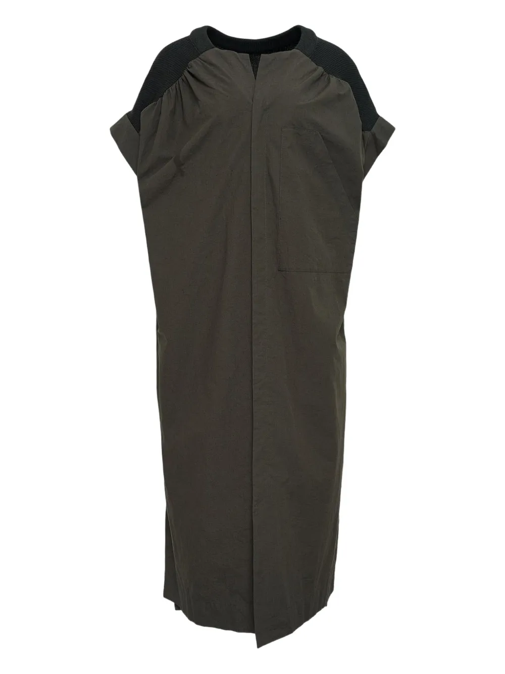 

Платье миди с короткими рукавами и вставками Y's, черный