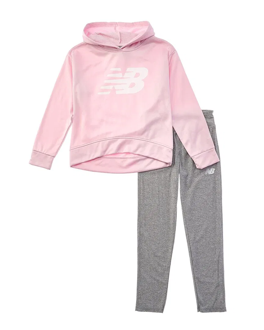 Комплект New Balance из 2 предметов: худи и леггинсы, красный