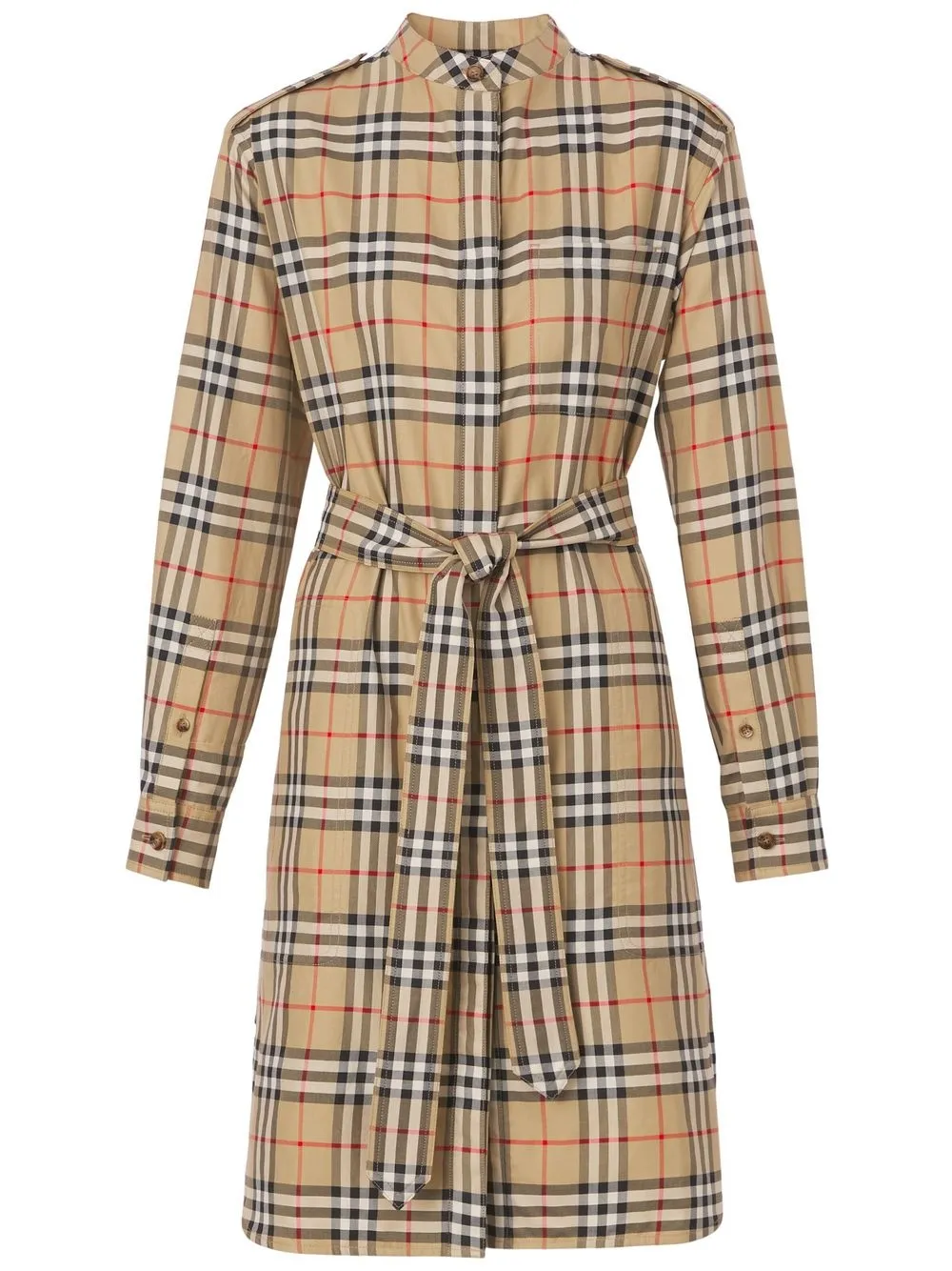 

Платье-рубашка в клетку Vintage Check BURBERRY, коричневый