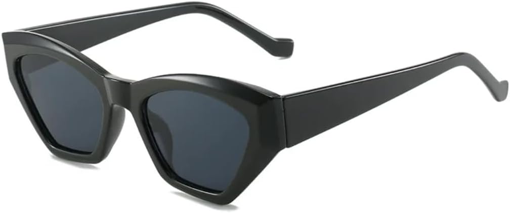 

Популярные модные солнцезащитные очки в форме многоугольника неправильной формы «кошачий глаз» для женщин, в стиле ретро, ​​двухцветные, с защитой от УФ-излучения UV400, для мужчин UUPTTPL, Black Grey