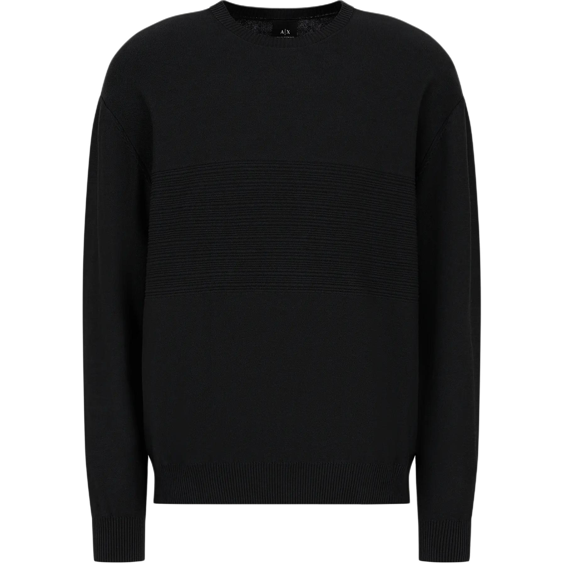 

AE FW24 Вязаный свитер мужской черный ARMANI EXCHANGE