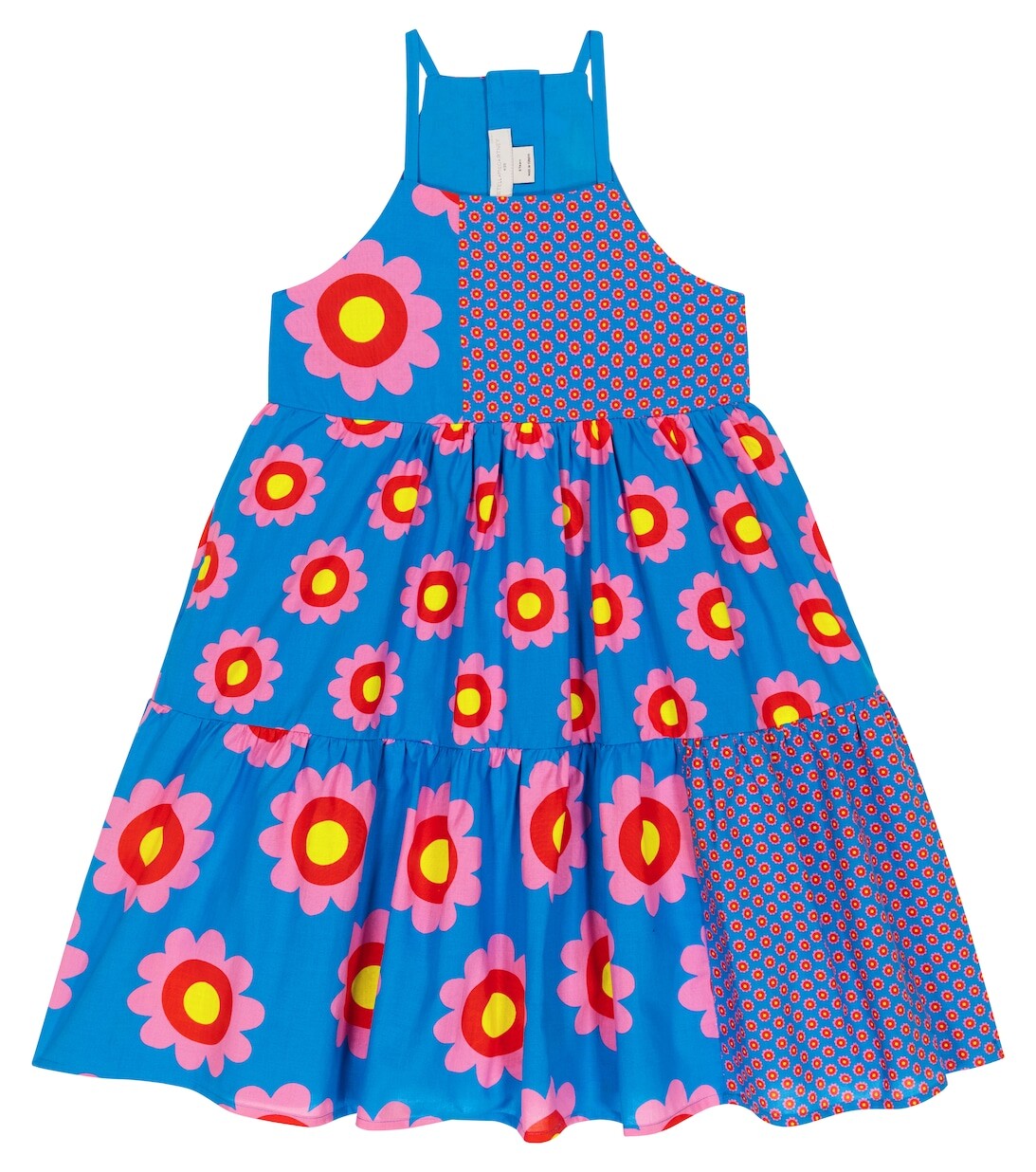 

Платье из хлопка с принтом Stella McCartney Kids, синий