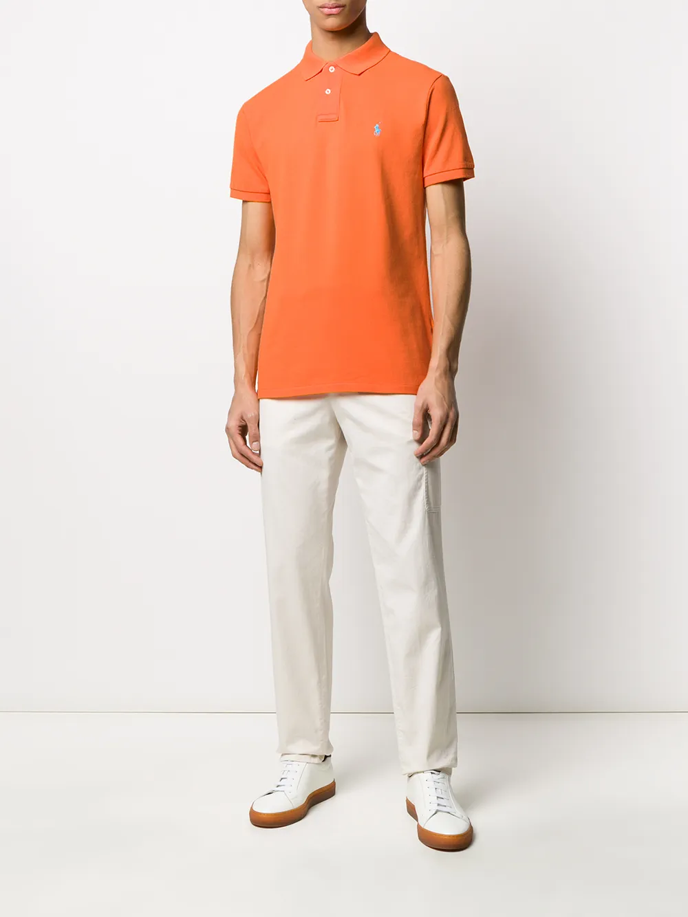 Рубашка-поло с короткими рукавами POLO RALPH LAUREN, оранжевый — фото 2
