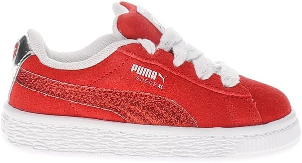 

Кроссовки Puma Unisex-Child Suede XL (Little Kid), белый/красный/серебряный