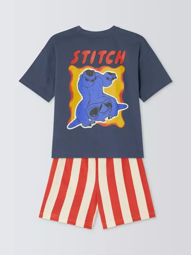 Детский короткий пижамный комплект Disney из хлопка с вышивкой, винтажный индиго Brand Threads — фото 4