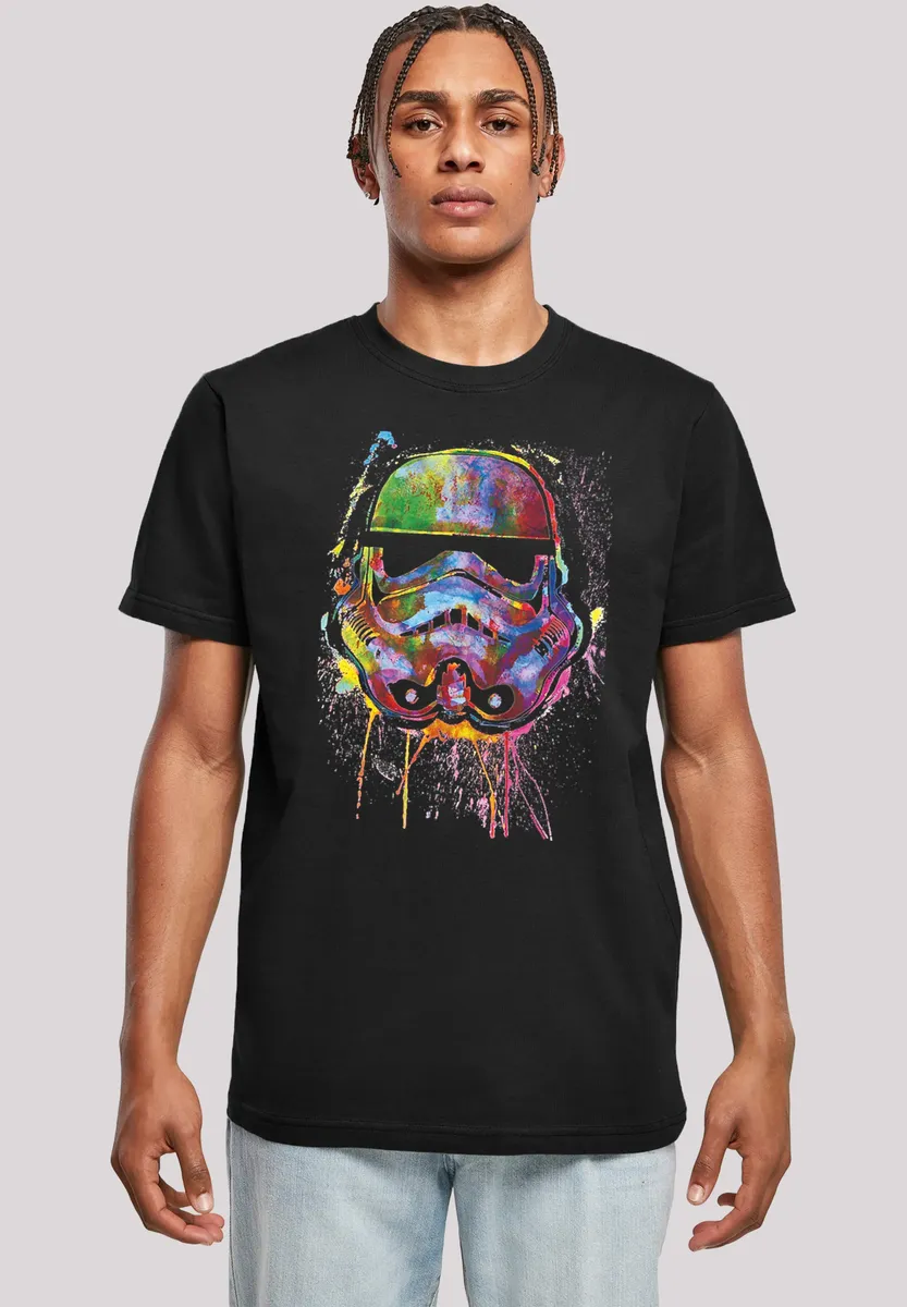 

F4NT4STIC Футболка "Star Wars Stormtrooper", мужская, премиум-мерч, стандартного кроя, базовая, с принтом, черный