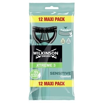 

Бритвы, 12 шт. Wilkinson Xtreme3 ​​Pure Sensitive