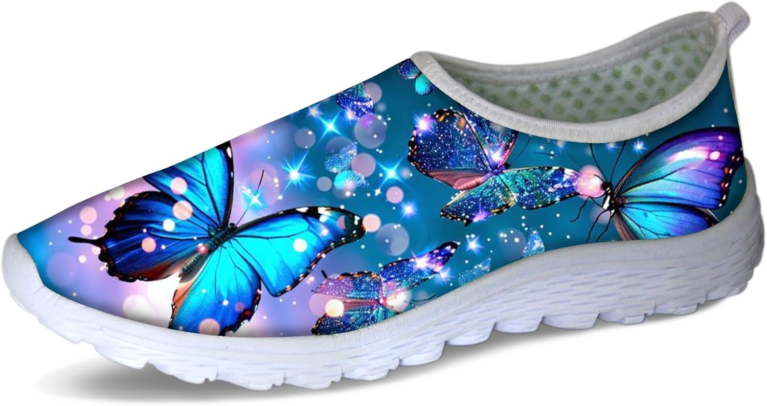 

Кроссовки женские Forchrinse с принтом «корова», обувь без шнурков, милые повседневные кроссовки для ходьбы и бега, легкие, синий