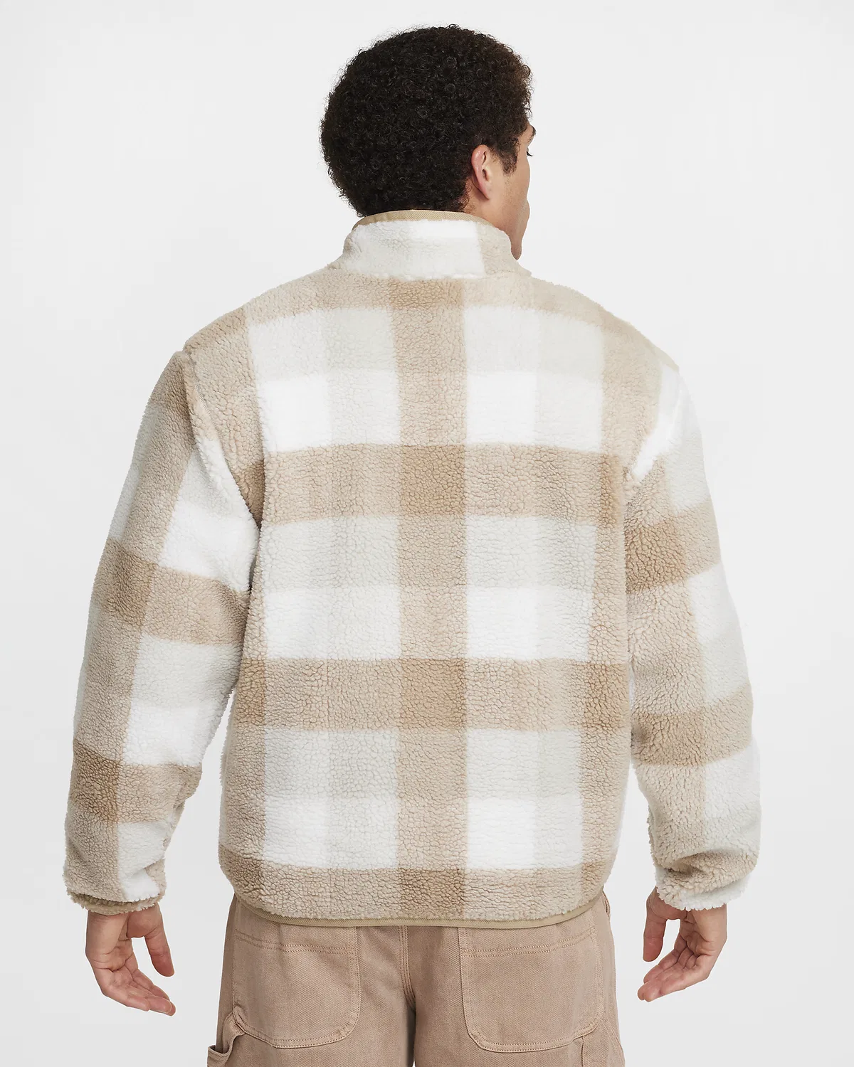 Мужская зимняя куртка Nike Club на молнии, Khaki/Sail/Light Bone/White — фото 2