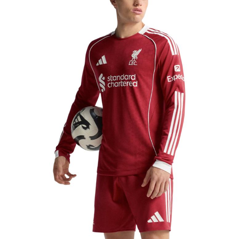 Футболка Liverpool Fc 25/26 длинный рукав домашняя аутентичная Adidas, красный — фото 3