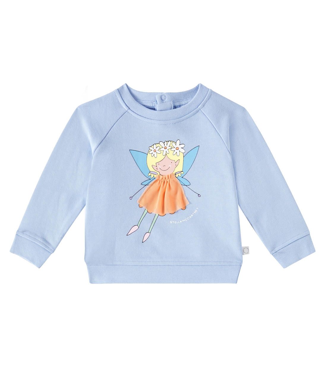

Детская хлопковая толстовка с принтом Stella McCartney Kids, светло-синий