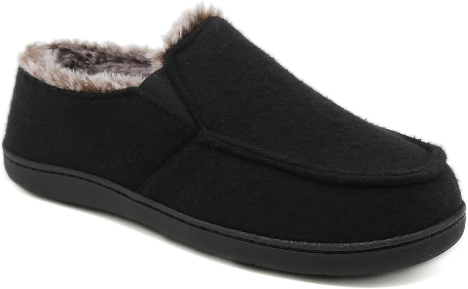 

Мужские мокасины с легким надеванием, удобные домашние тапочки с памятью формы, теплые, мягкие, дышащие, лоферы, широкие тапочки для дома и улицы с резиновой подошвой Meik Mangni, черный