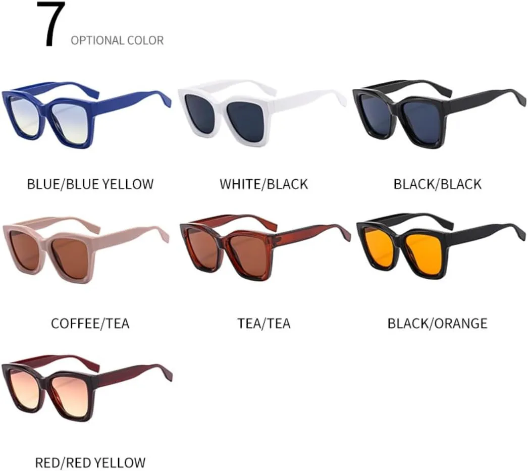 

Солнцезащитные очки для мужчин и женщин - защита UV400 - большая оправа с градиентной расцветкой для занятий спортом на открытом воздухе и вождения DSVIGF, White