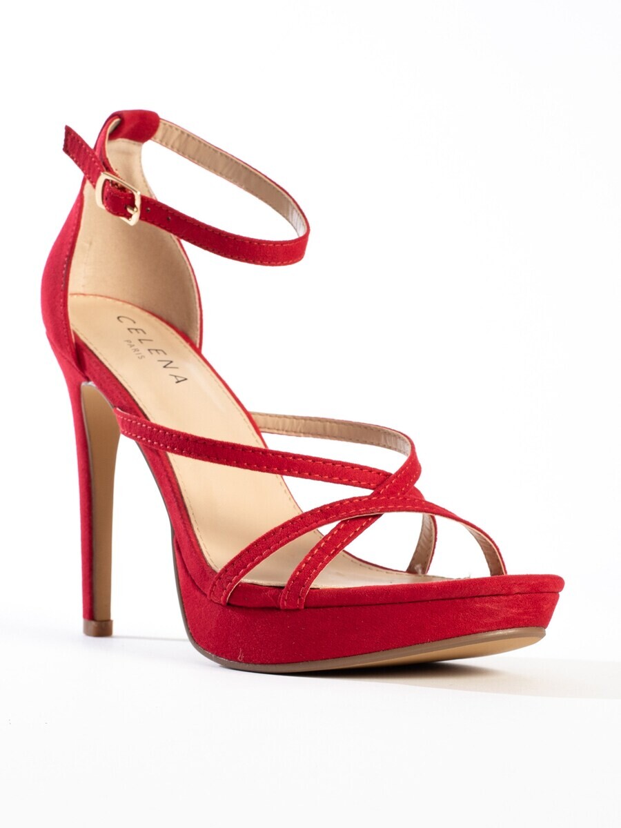 Босоножки на высоком каблуке Celena Sandals Courtney, красный — фото 4