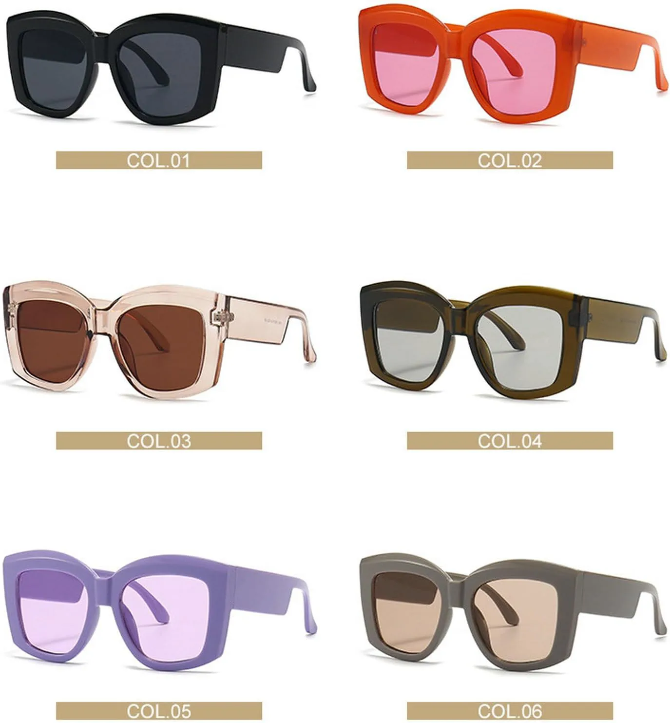 

Винтажные солнцезащитные очки «кошачий глаз» большого размера для женщин, квадратная форма, ретро-очки в крупной оправе, женские солнцезащитные очки mincl, Purple