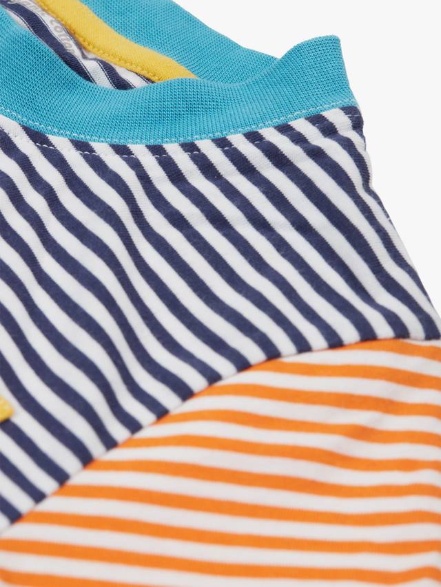Детская футболка pentire colour block из органического хлопка в полоску Frugi, цвет Navy Blue — фото 4