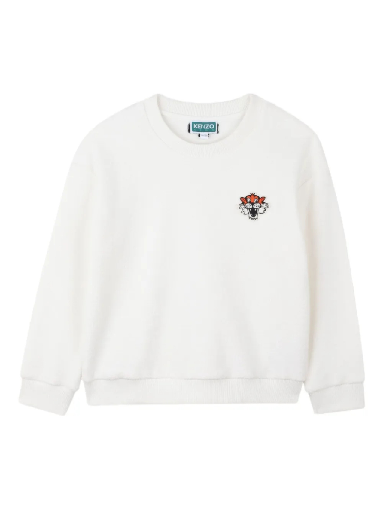 

Kenzo Kids толстовка с вышивкой Tiger, белый