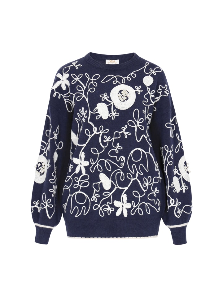 

Женский свитер темно-синего цвета usha FESTIVAL