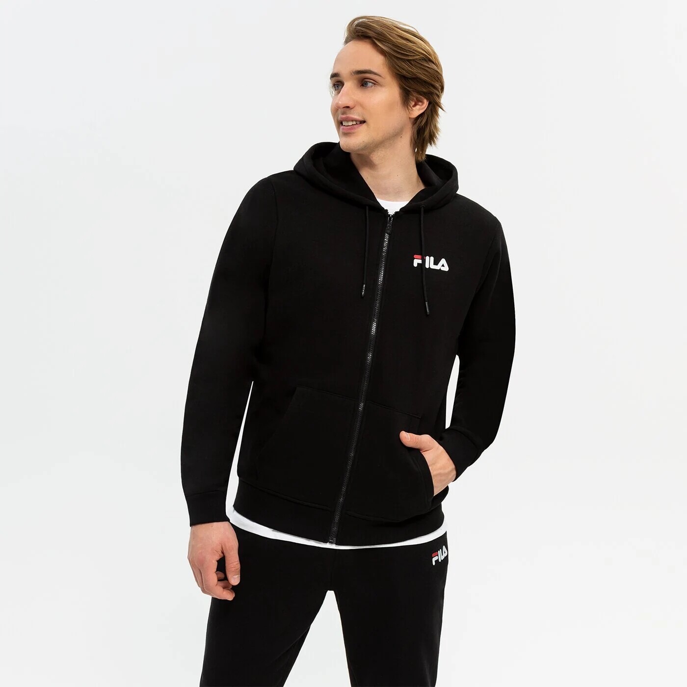 

Свитшот Fila Ross с капюшоном, черный
