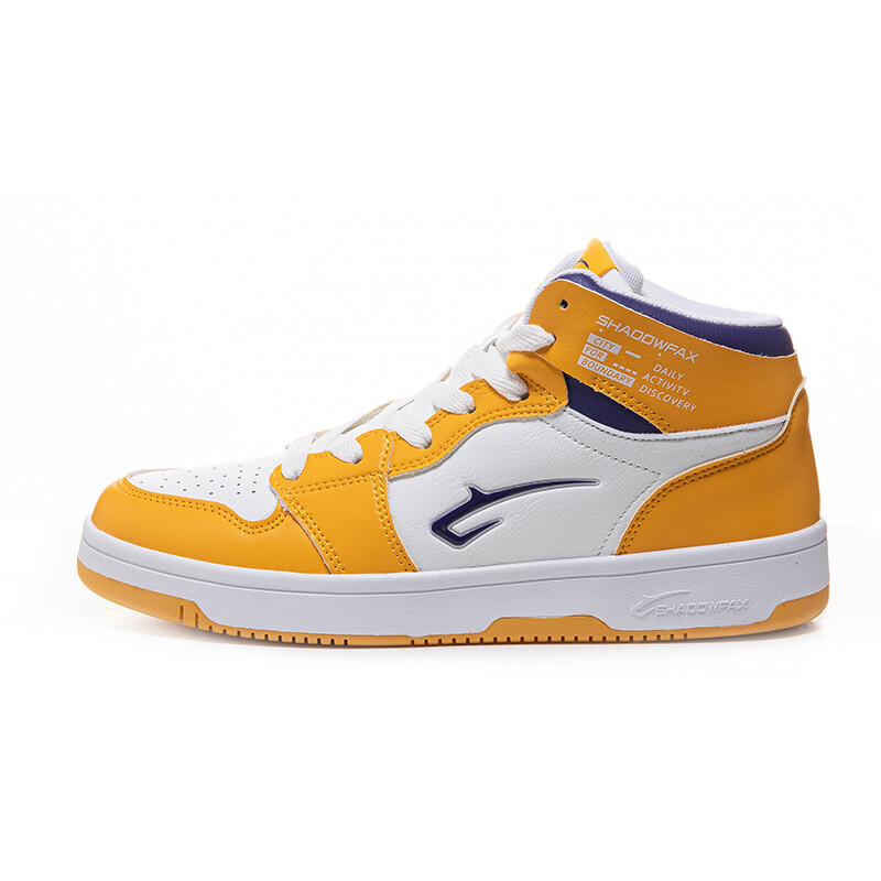 

Кроссовки SHADOWFAX Jack Shadow Skateboarding Shoes Men High-top, белый/желтый