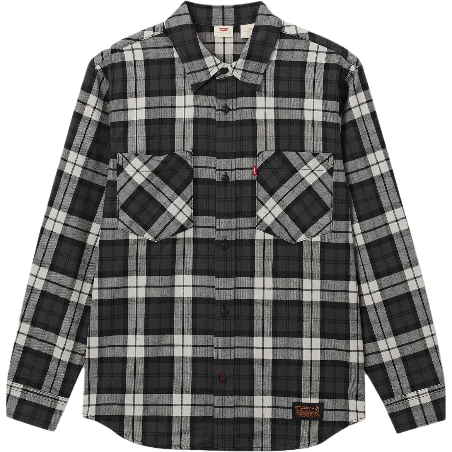 

Levis Рубашка мужская черные клетчатые