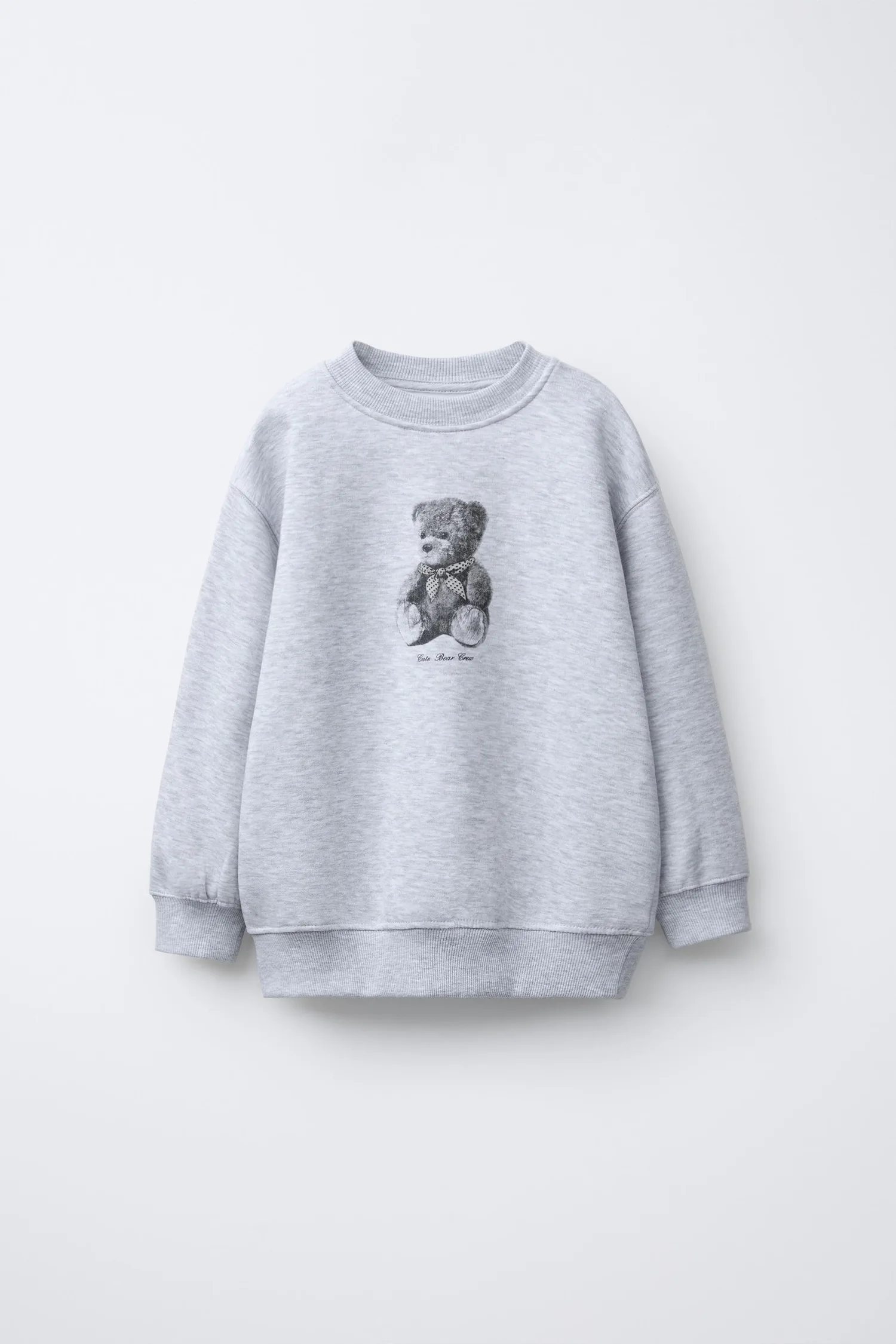 Толстовка с принтом медведя Zara, серый