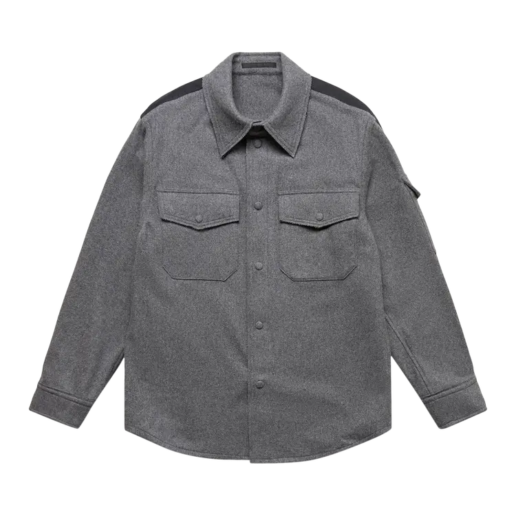 

Рубашка Helmut Lang Button Up Long-Sleeve 'Grey Melange', серый