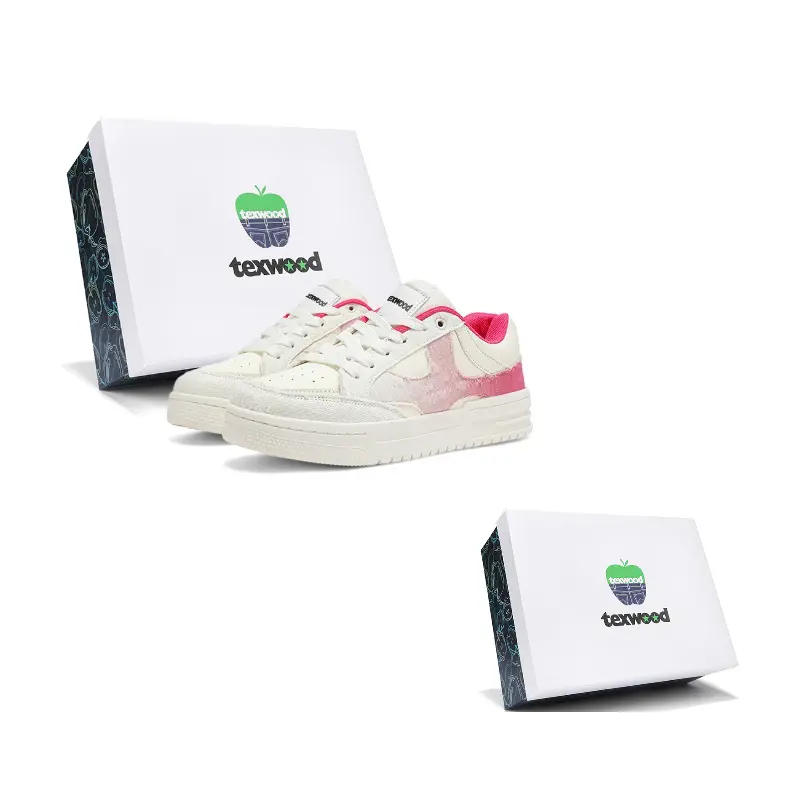 

TEXWOOD Кроссовки для скейтбординга Coverage Low Top унисекс белые светло-розовые, цвет White Light Pink