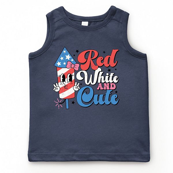 

Красный, белый и милый молодежный топ с фейерверком The Juniper Shop