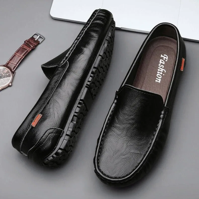 Лоферы Leather Loafers, Black DHFIRUFSHLO — фото 3