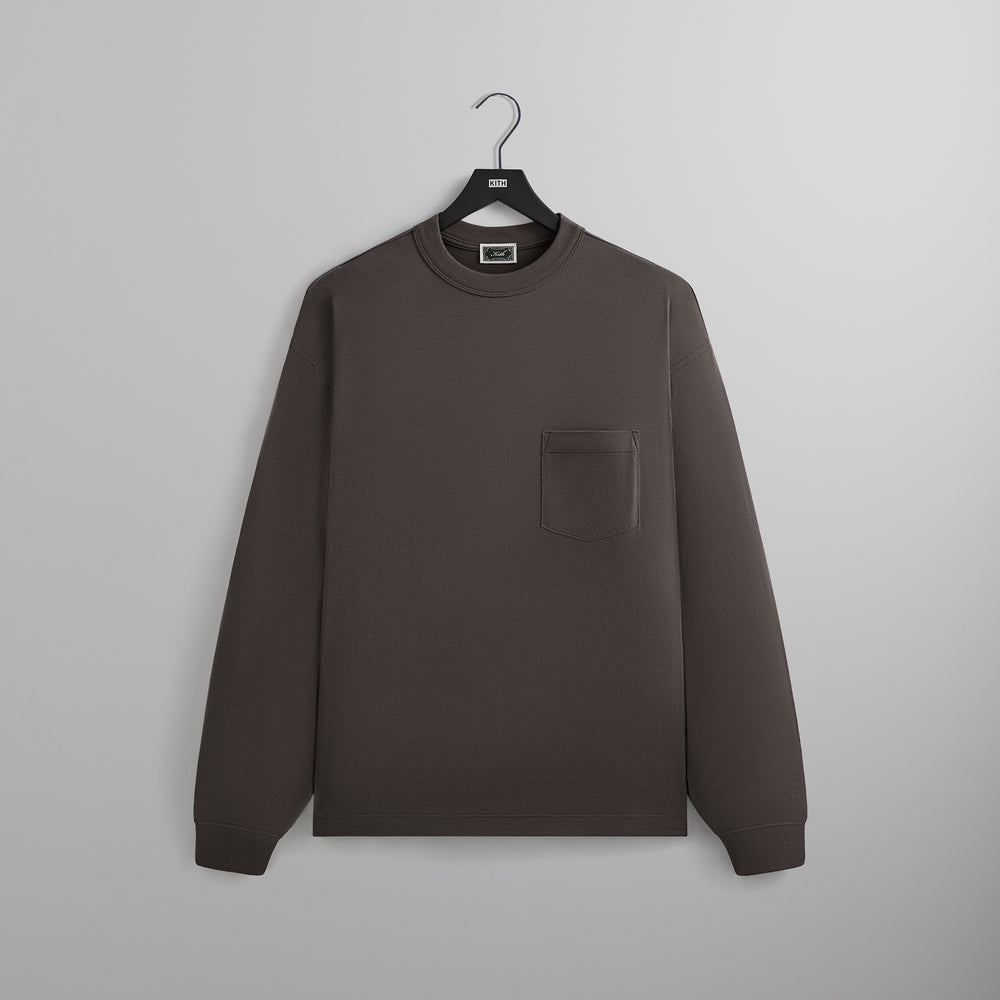 

Футболка Kith Long Sleeve Leonard Pocket Tee, цвет Somber