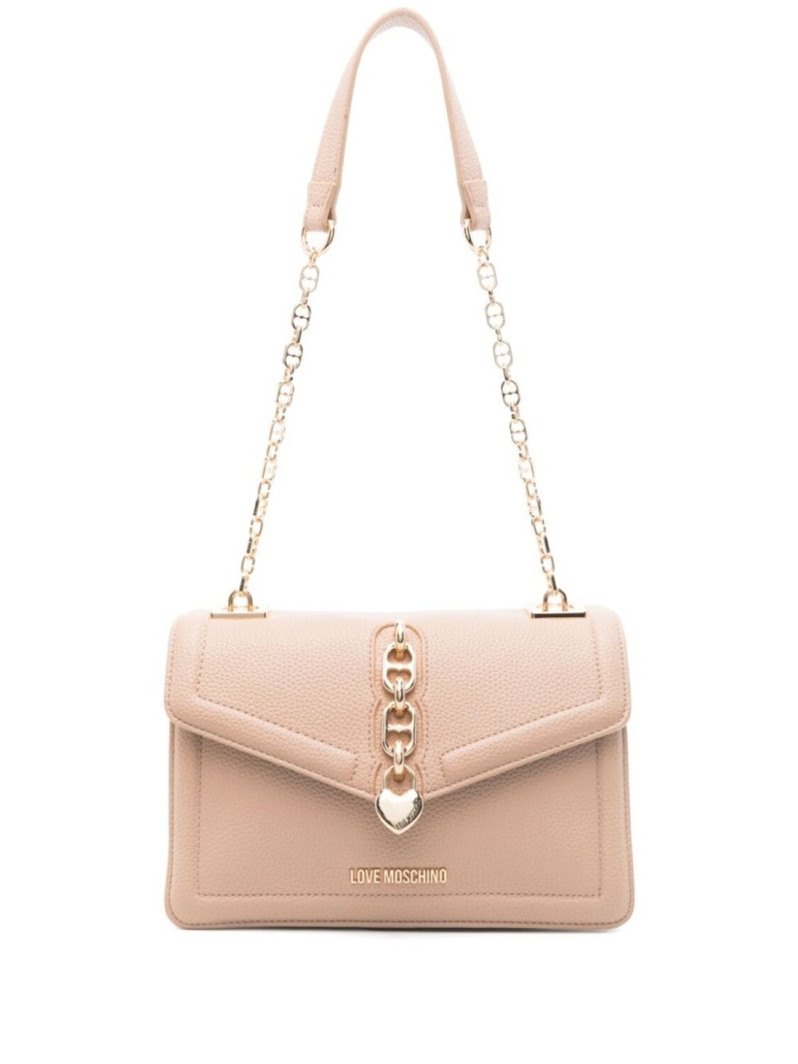

Сумка на плечо с подвеской-логотипом Love Moschino, нейтральный цвет