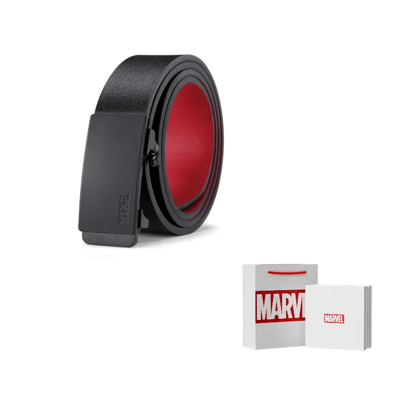 

Disney Кожаный ремень из коровьей кожи мужской черный 3.5 см