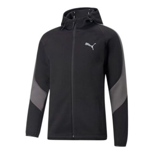 

Куртка evostripe full-zip hoodie 'black' Puma, черный