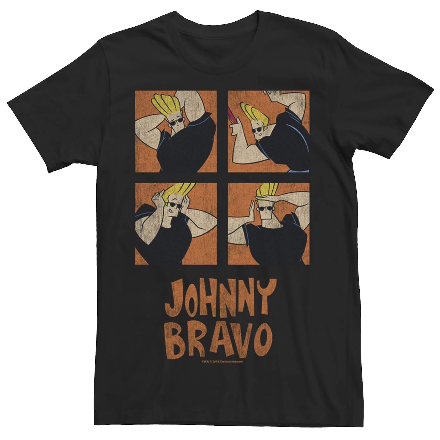 

Мужская футболка с прической Cartoon Network Johnny Bravo Box Up Licensed Character, черный