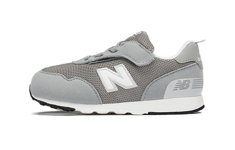NB 515 Легкие и дышащие низкие кроссовки для бега серые New Balance для малышей — фото 2