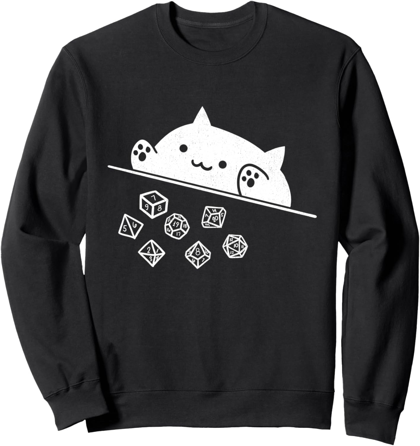

Милый кот, геймер, ролевая игра, радужные кубики, отаку, мужская, женская и детская толстовка Rpg Gamer Quest Gear, черный