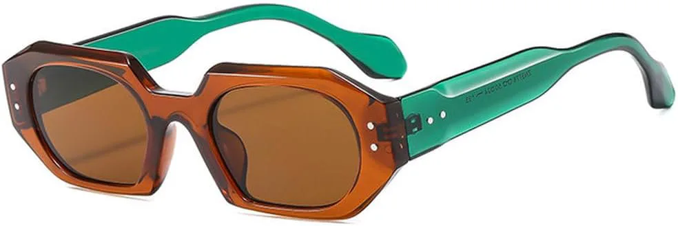 

Маленькие прямоугольные солнцезащитные очки для мужчин и женщин, дорожные солнцезащитные очки в винтажном стиле, ретро, ​​защита от ультрафиолета UV400 TVTBBVV, Green