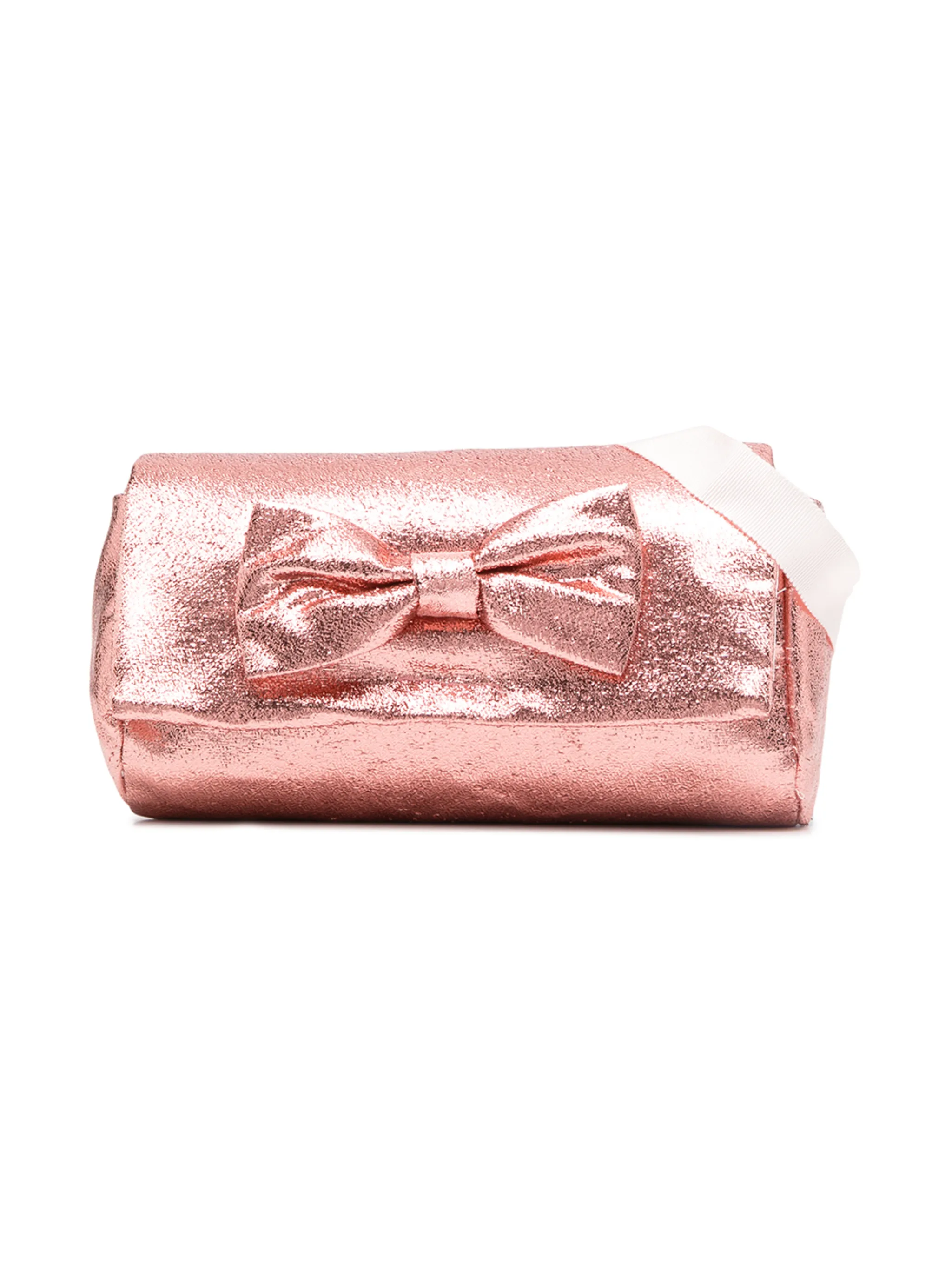 

Сумка с эффектом металлик и бантом Hucklebones London, розовый