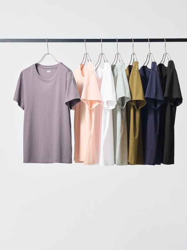 Футболка из 100% хлопка Supima Uniqlo, 73 purple — фото 3