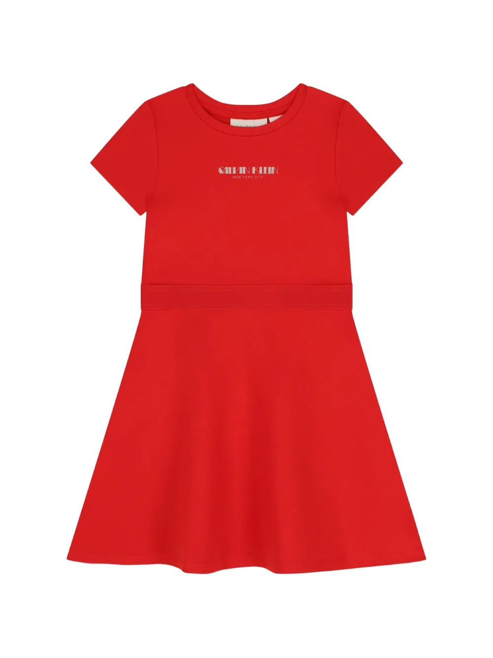 Платье с логотипом Calvin Klein Kids, красный