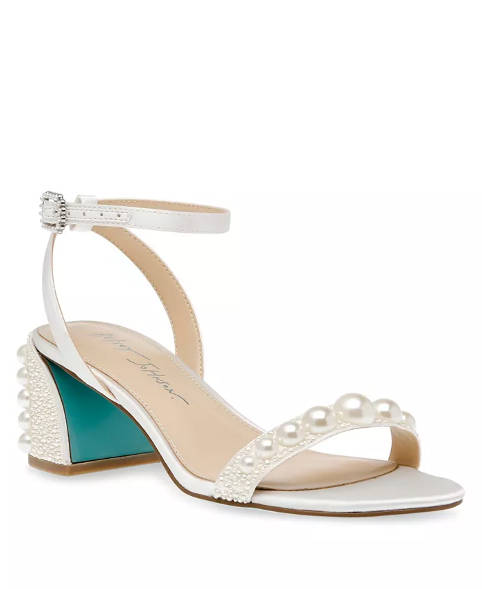 Женские босоножки Tina Block Heel Betsey Johnson, слоновая кость/кремовый