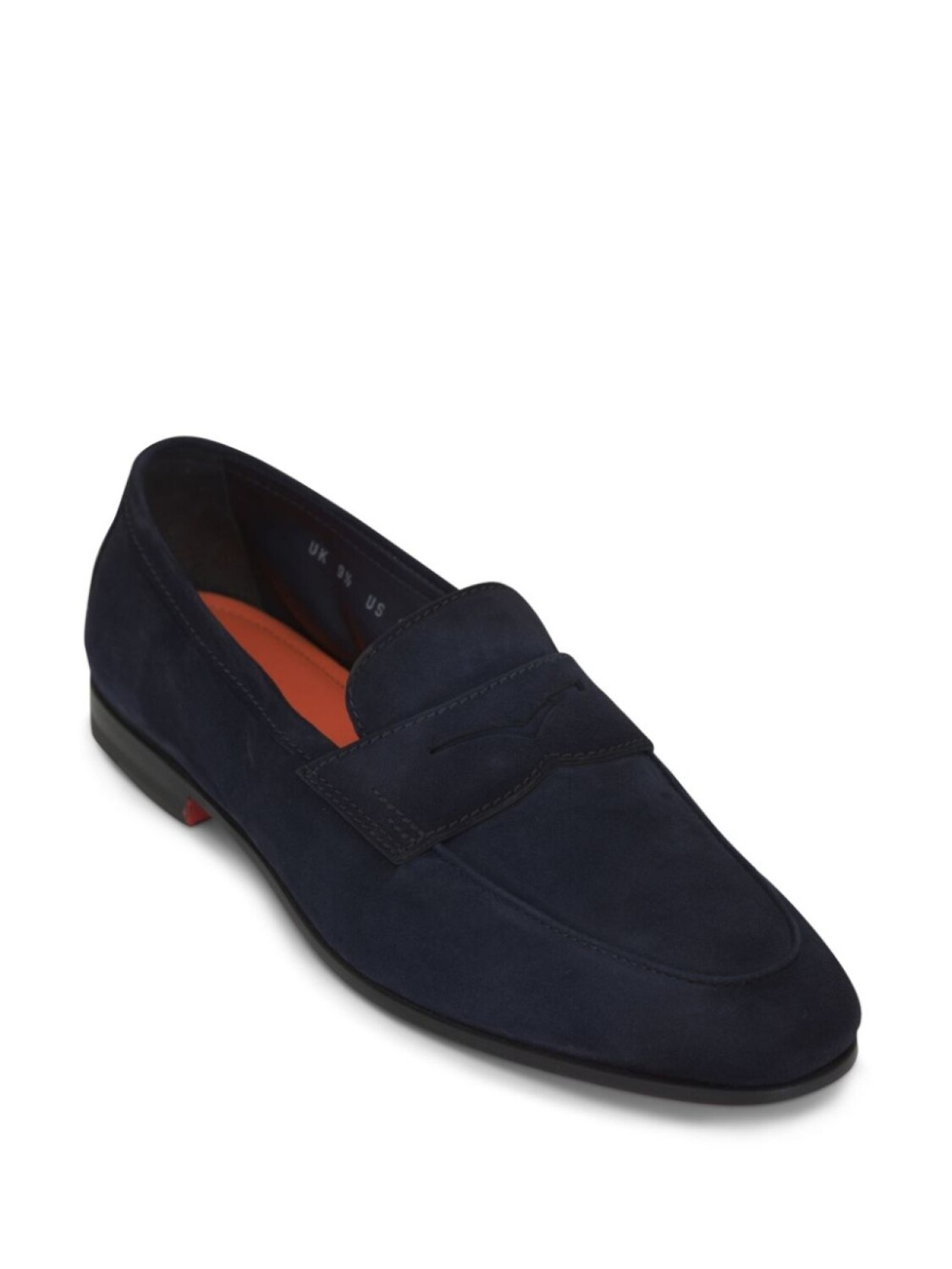 Santoni пенни-лоферы с контрастным носком, синий — фото 2